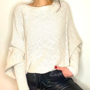 Batwing cream sweater